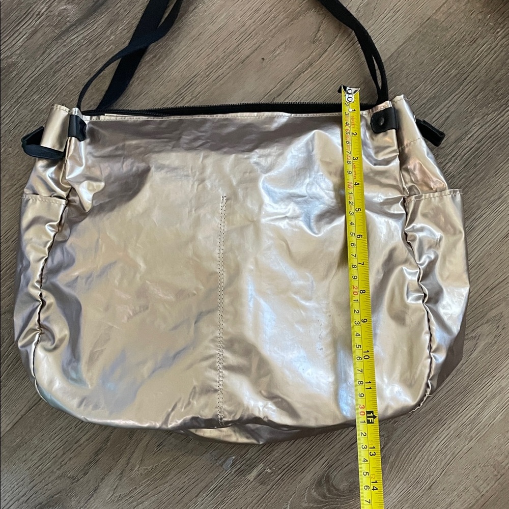 Jack Gomme Levant Tote Bag Champagne Metallic Shoulder Bag Travel Lightweight - Picture 7 of 12
